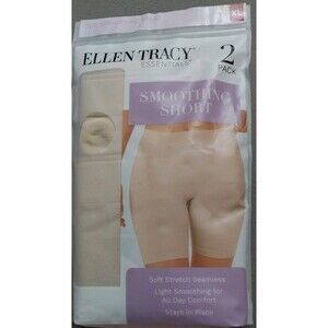 Ellen Tracy Women's Seamless Smoothing Short Size XL - Sunbeige color  2-pack
